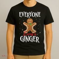 Christmas Everyone Loves A Ginger Funny Baker T-Shirt thumb 3