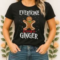 Christmas Everyone Loves A Ginger Funny Baker Women's T-Shirt thumb 2
