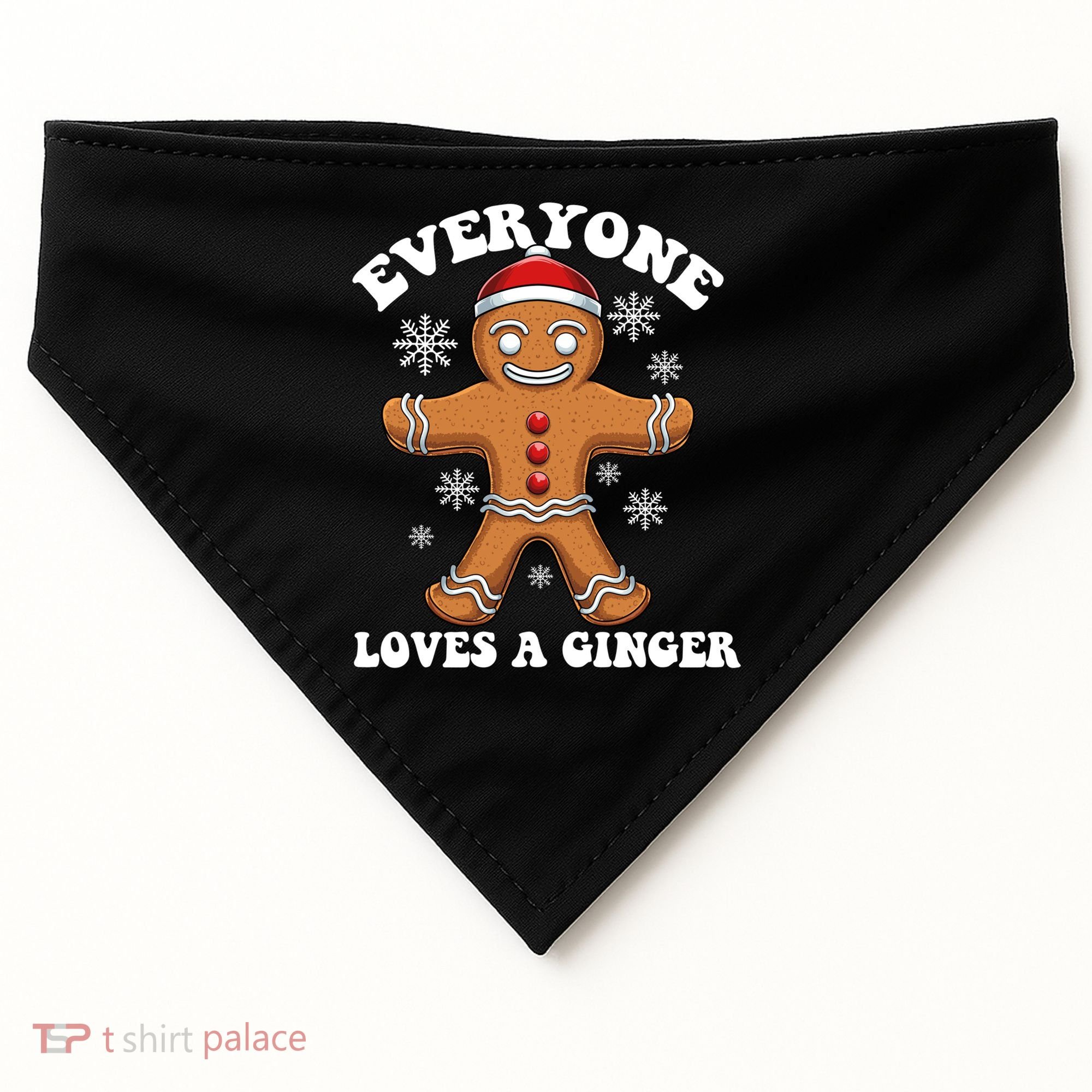 Christmas Everyone Loves A Ginger Funny Holiday Print Gift USA-Made Doggie Bandana