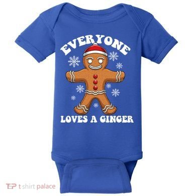 Christmas Everyone Loves A Ginger Funny Holiday Print Gift Baby Bodysuit