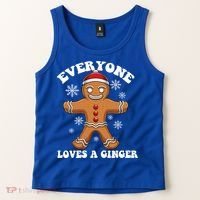 Christmas Everyone Loves A Ginger Funny Holiday Print Gift Tank Top thumb 2