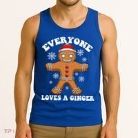 Christmas Everyone Loves A Ginger Funny Holiday Print Gift Tank Top thumb 3