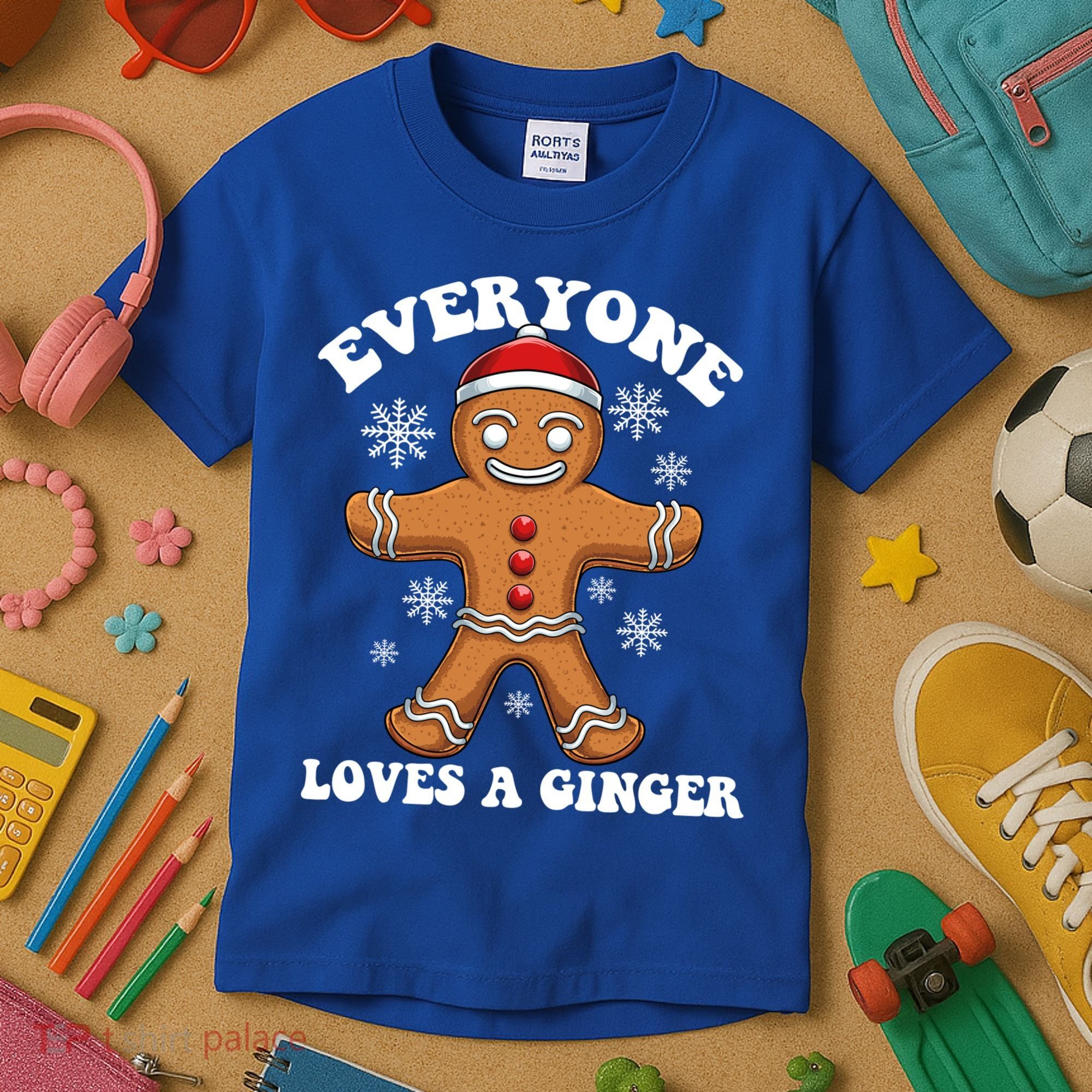 Christmas Everyone Loves A Ginger Funny Holiday Print Gift Kids T-Shirt