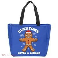 Christmas Everyone Loves A Ginger Funny Holiday Print Gift Tote Bag thumb 0