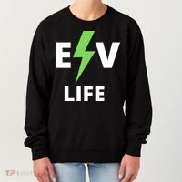 Cool EV Life Electric Vehicle, EVs, Funny Electric Vehicle Women's Sweatshirt thumb 0
