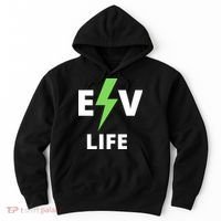 Cool EV Life Electric Vehicle, EVs, Funny Electric Vehicle Hoodie thumb 0