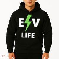 Cool EV Life Electric Vehicle, EVs, Funny Electric Vehicle Hoodie thumb 2