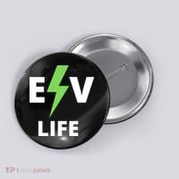 Cool EV Life Electric Vehicle, EVs, Funny Electric Vehicle Button thumb 0