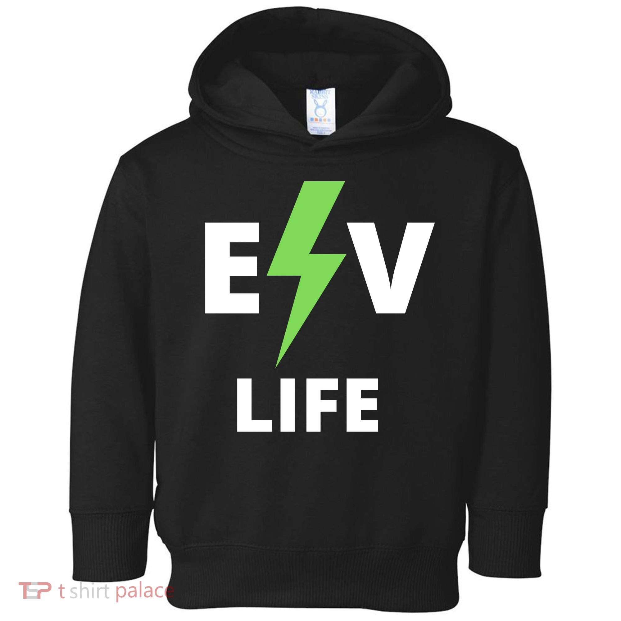 Cool EV Life Electric Vehicle, EVs, Funny Electric Vehicle Toddler Hoodie