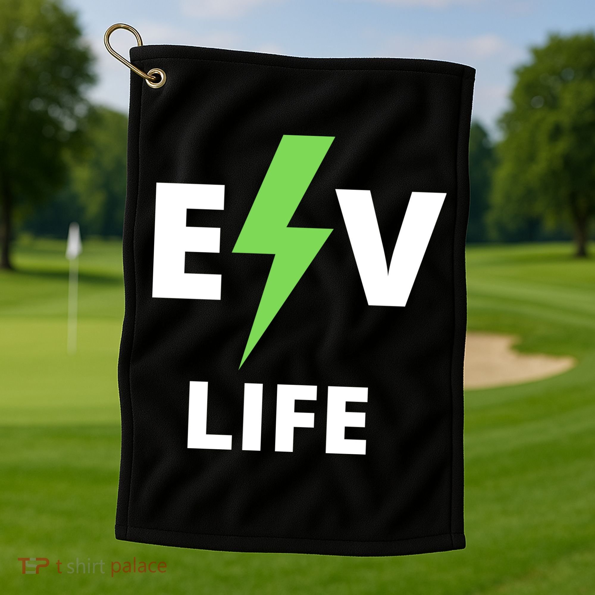 Cool EV Life Electric Vehicle, EVs, Funny Electric Vehicle Golf Towel