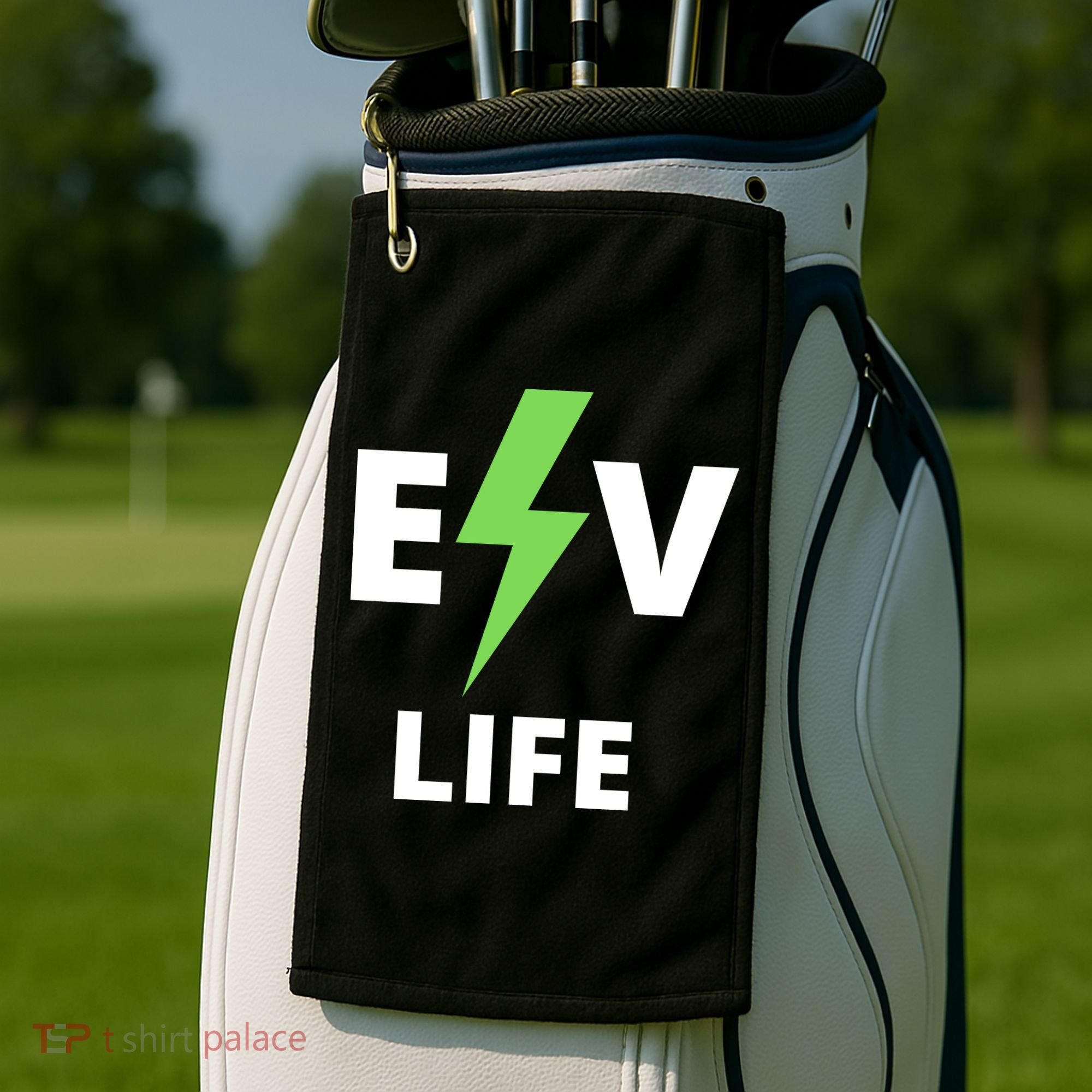 Cool EV Life Electric Vehicle, EVs, Funny Electric Vehicle Golf Towel