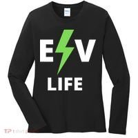 Cool EV Life Electric Vehicle, EVs, Funny Electric Vehicle Women's Long Sleeve Shirt thumb 0