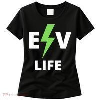 Cool EV Life Electric Vehicle, EVs, Funny Electric Vehicle Women's T-Shirt thumb 0