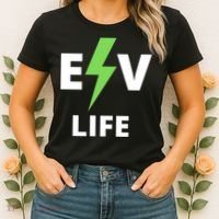 Cool EV Life Electric Vehicle, EVs, Funny Electric Vehicle Women's T-Shirt thumb 2