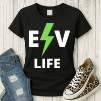 Cool EV Life Electric Vehicle, EVs, Funny Electric Vehicle Women's T-Shirt thumb 3