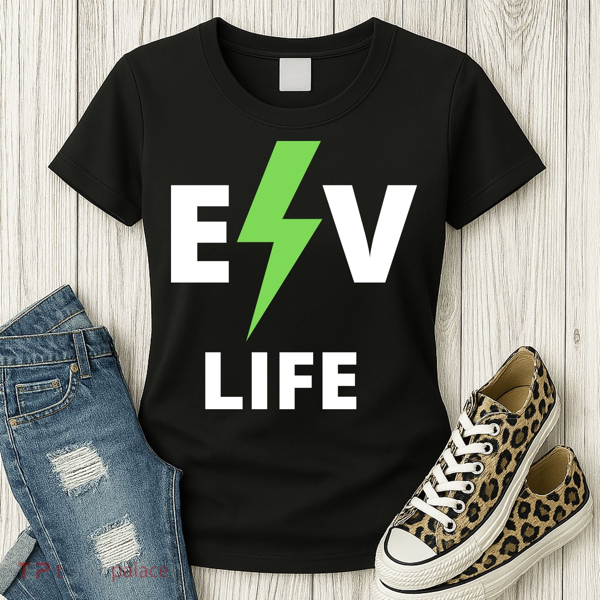 Cool EV Life Electric Vehicle, EVs, Funny Electric Vehicle Women's T-Shirt