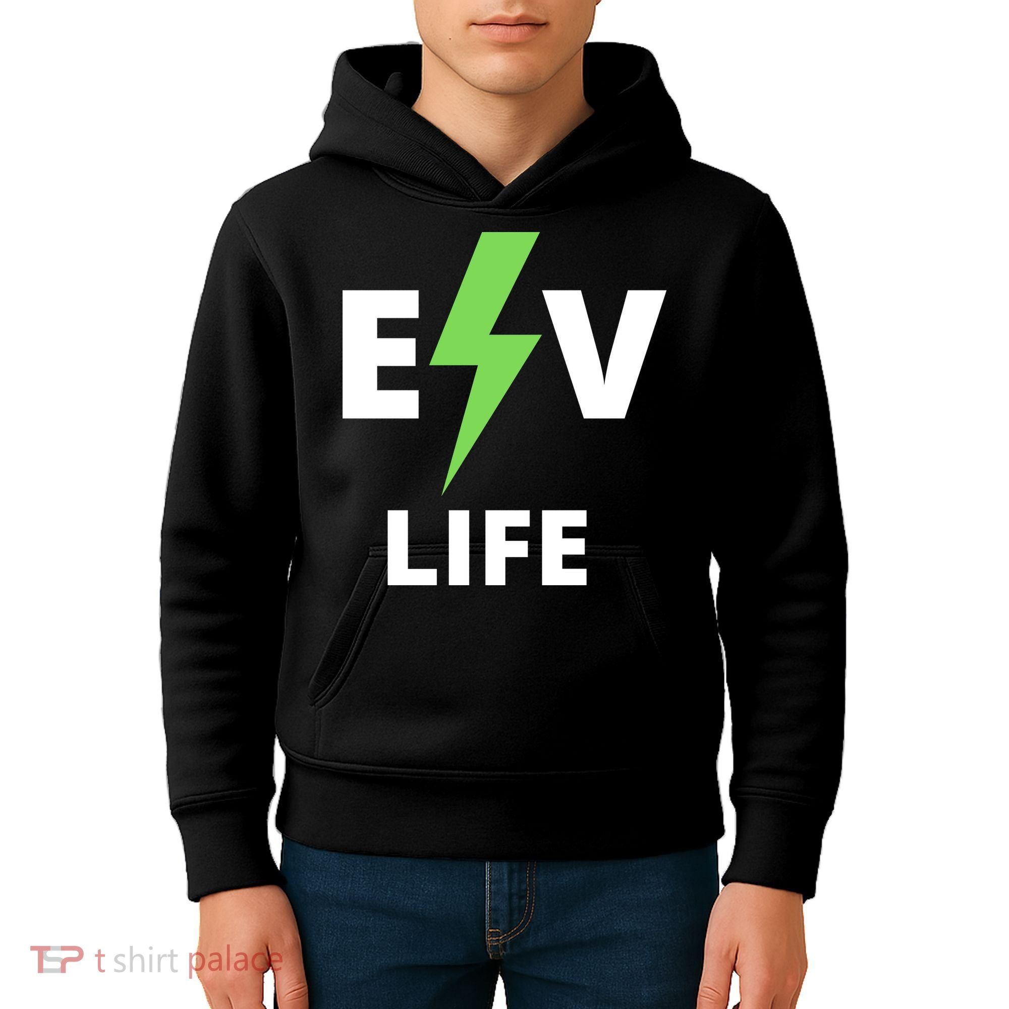 Cool EV Life Electric Vehicle, EVs, Funny Electric Vehicle Kids Hoodie