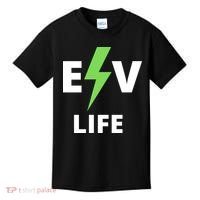Cool EV Life Electric Vehicle, EVs, Funny Electric Vehicle Kids T-Shirt thumb 0
