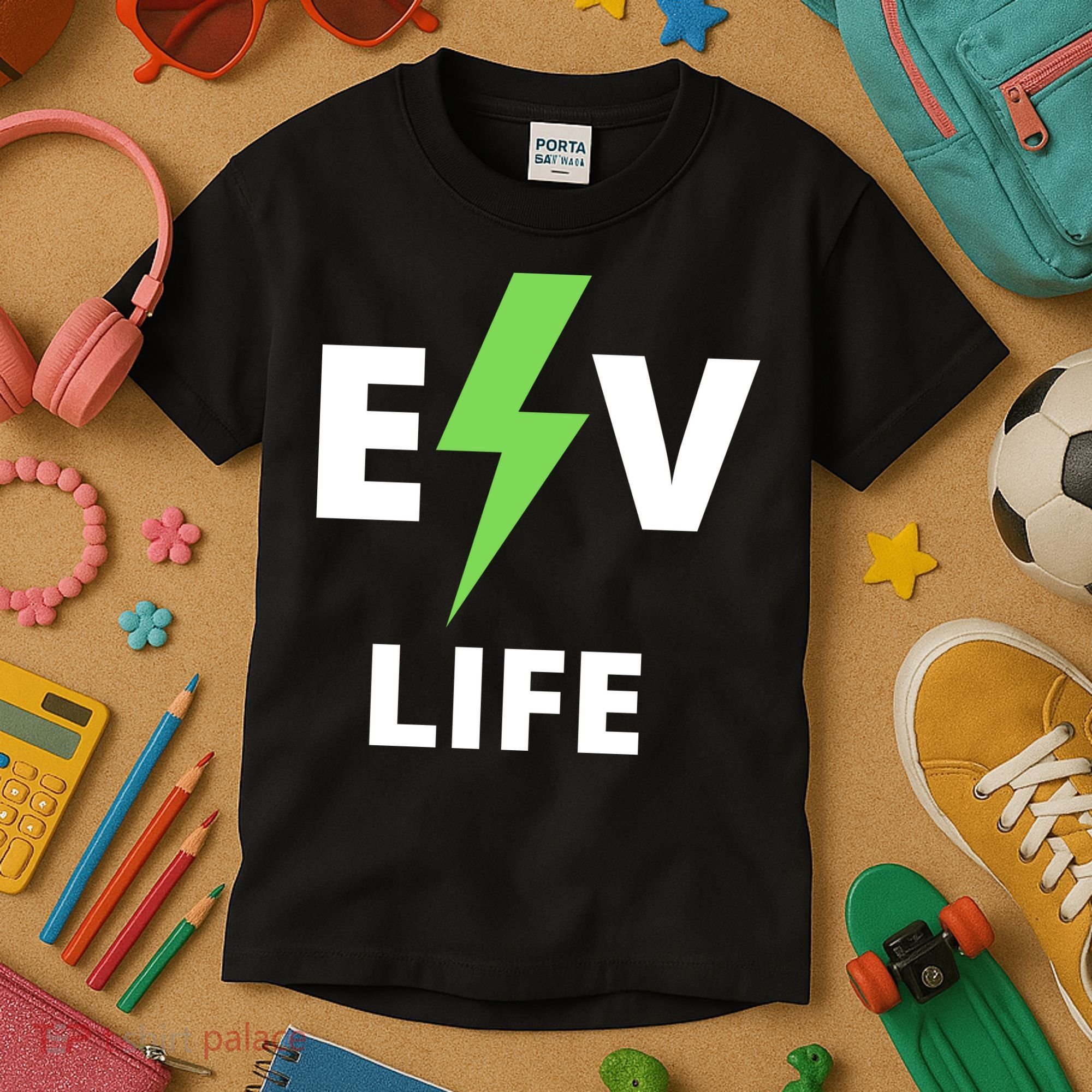 Cool EV Life Electric Vehicle, EVs, Funny Electric Vehicle Kids T-Shirt