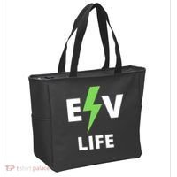 Cool EV Life Electric Vehicle, EVs, Funny Electric Vehicle Tote Bag thumb 2