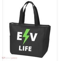 Cool EV Life Electric Vehicle, EVs, Funny Electric Vehicle Tote Bag thumb 3