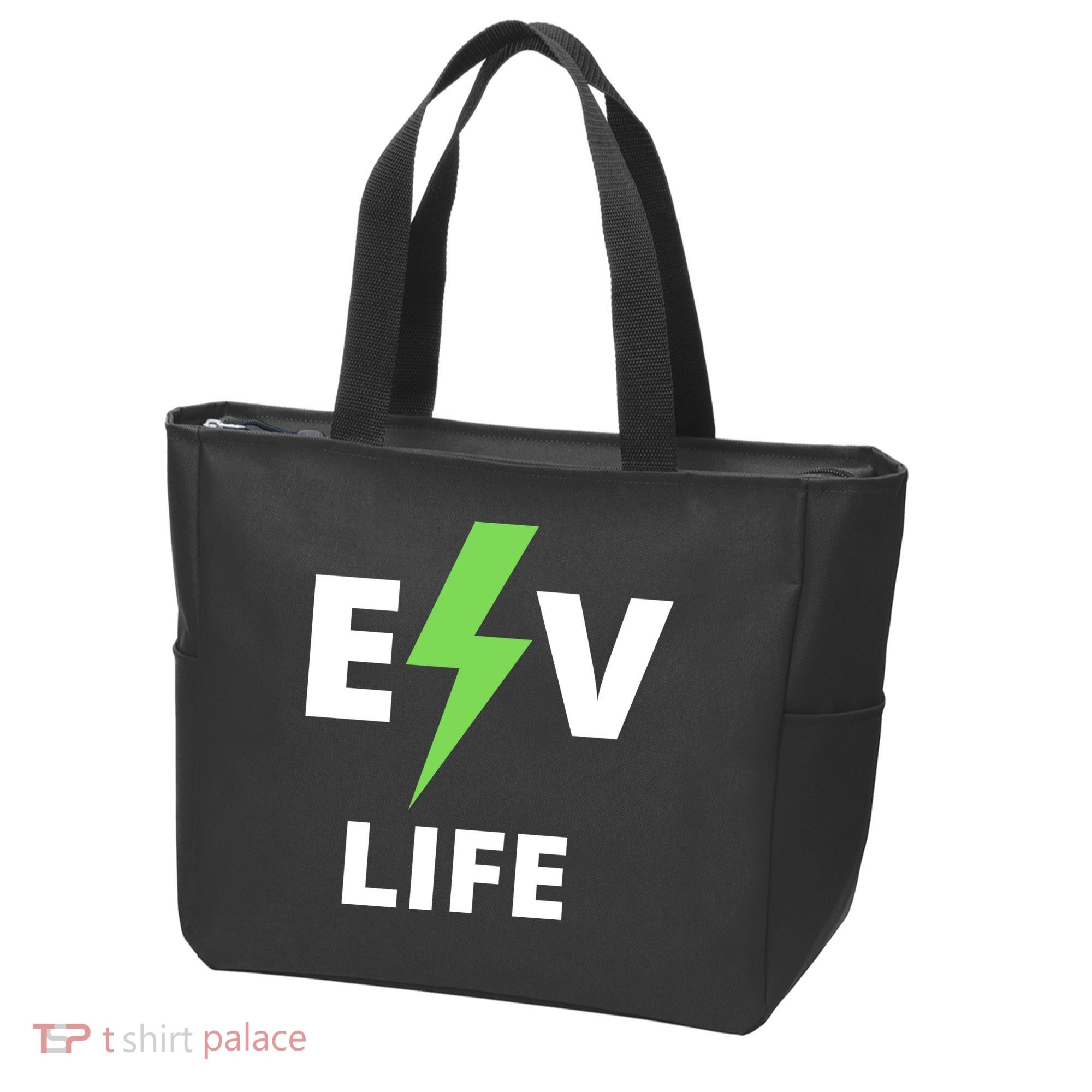 Cool EV Life Electric Vehicle, EVs, Funny Electric Vehicle Tote Bag