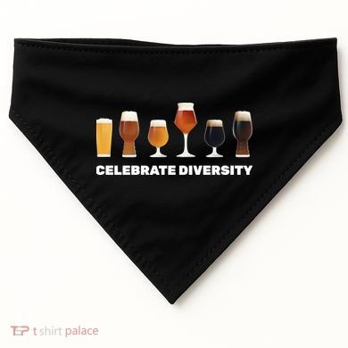 Celebrate Diversity beer Funny USA-Made Doggie Bandana