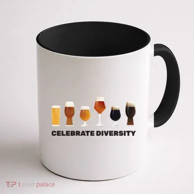 Celebrate Diversity beer Funny Coffee Mug back