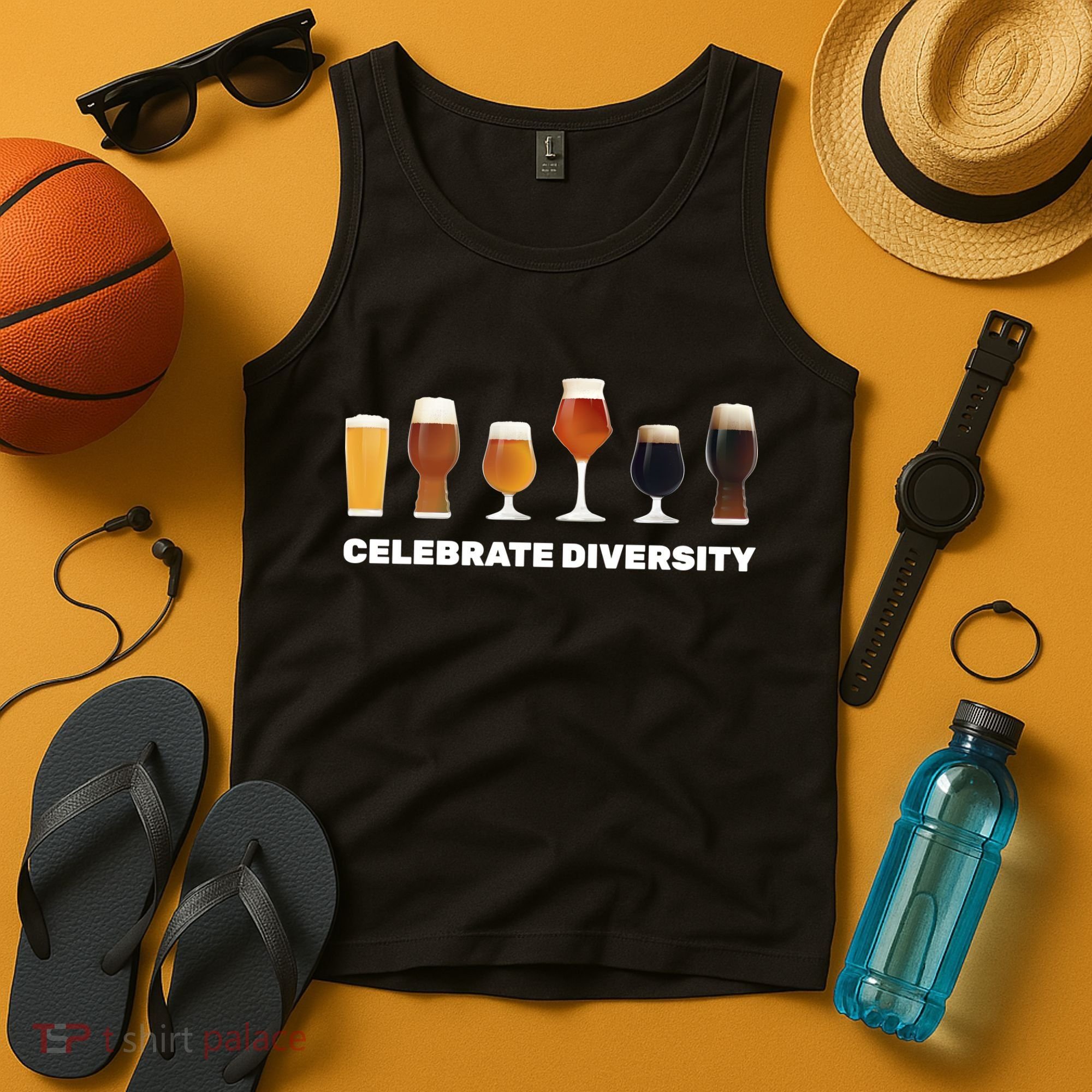 Celebrate Diversity beer Funny Tank Top