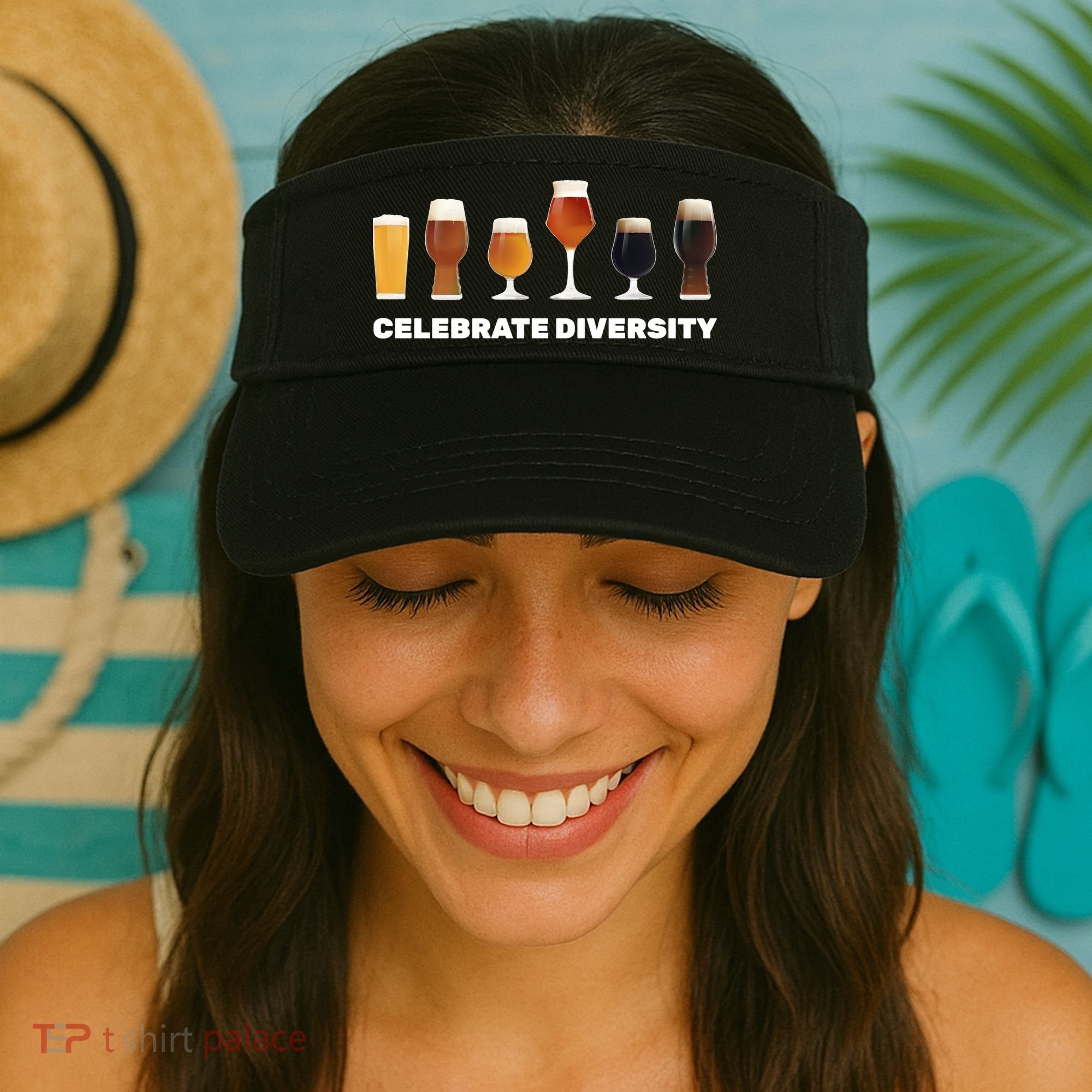 Celebrate Diversity beer Funny Visor
