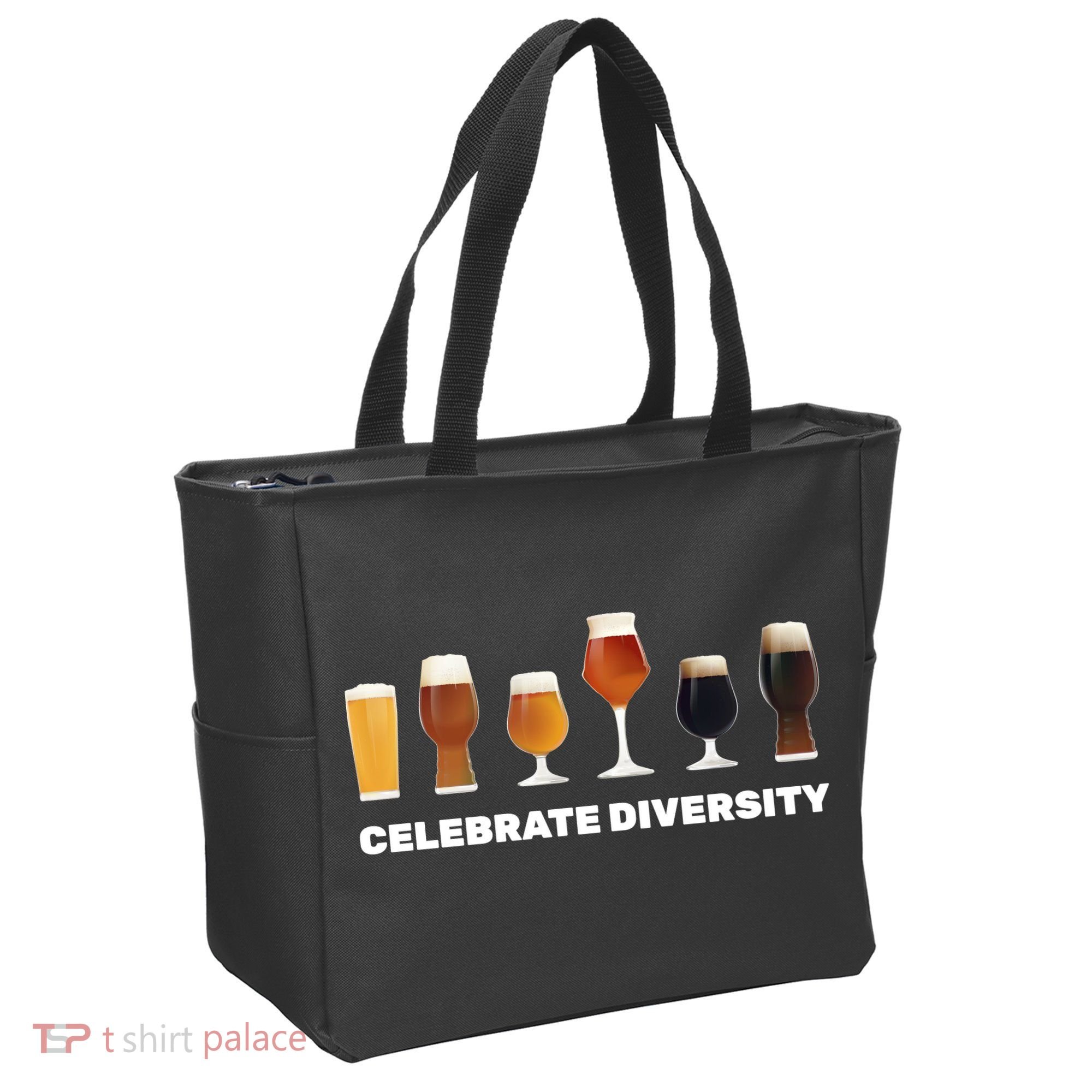 Celebrate Diversity beer Funny Tote Bag