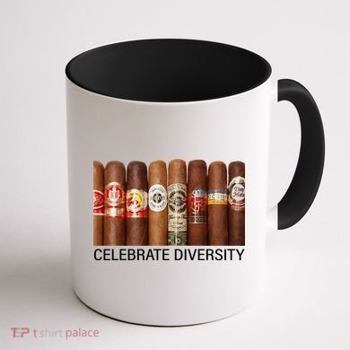 Celebrate Diversity Cigars Coffee Mug back