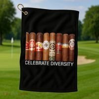 Celebrate Diversity Cigars Golf Towel thumb 1