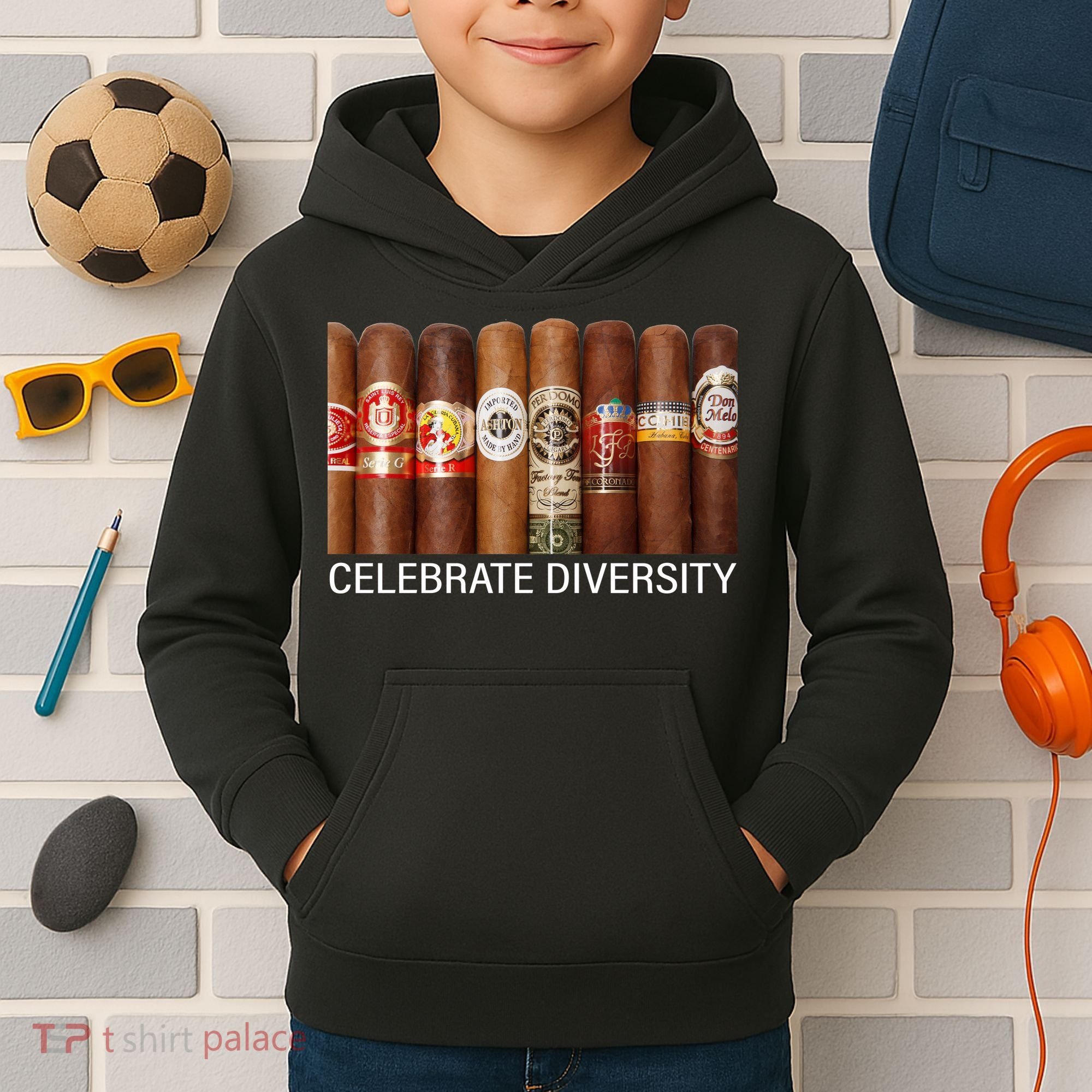 Celebrate Diversity Cigars Kids Hoodie