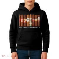 Celebrate Diversity Cigars Kids Hoodie thumb 4