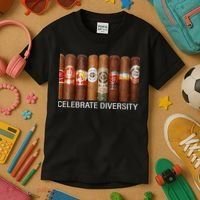Celebrate Diversity Cigars Kids T-Shirt thumb 3