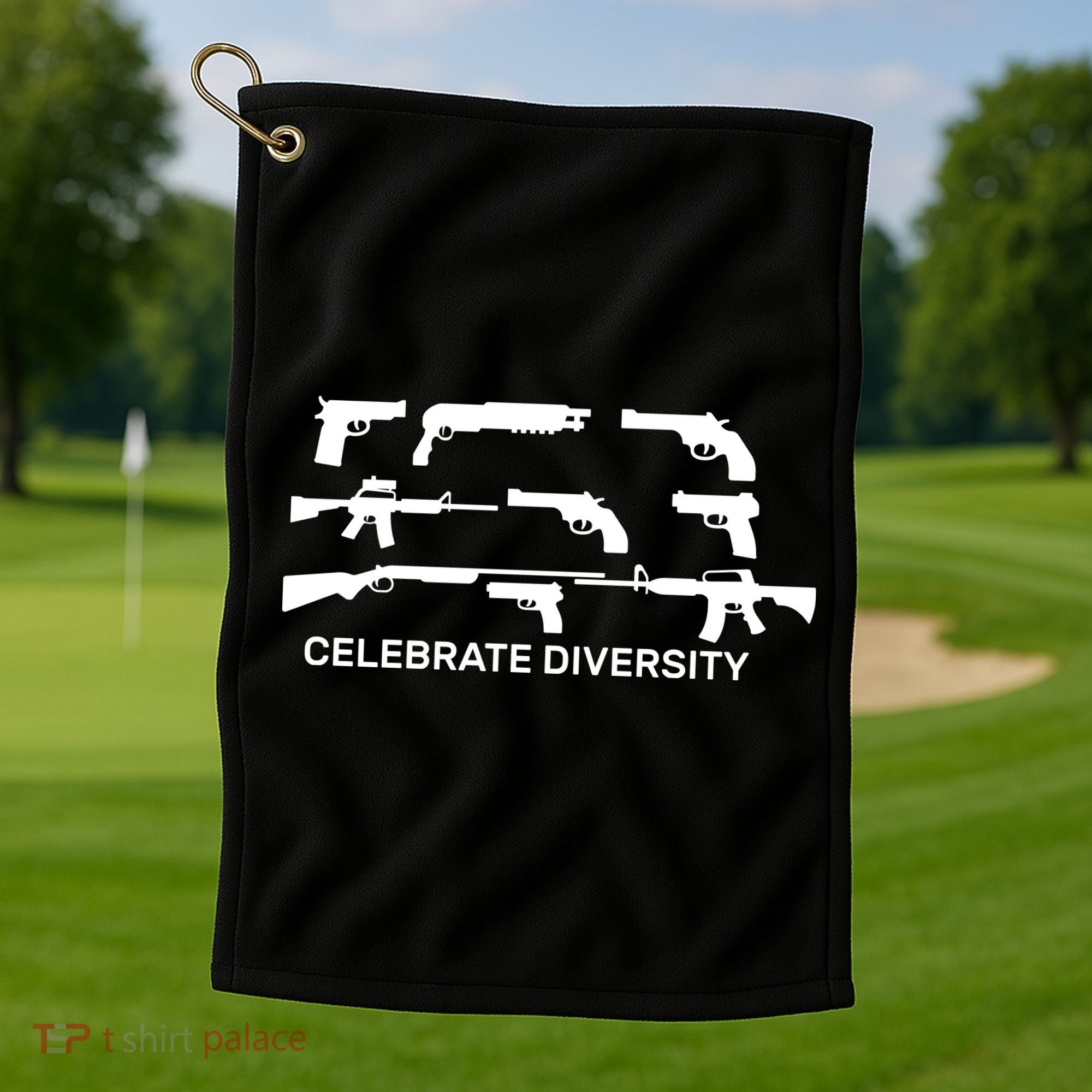 Celebrate Diversity Guns Golf Towel