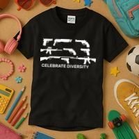 Celebrate Diversity Guns Kids T-Shirt thumb 3