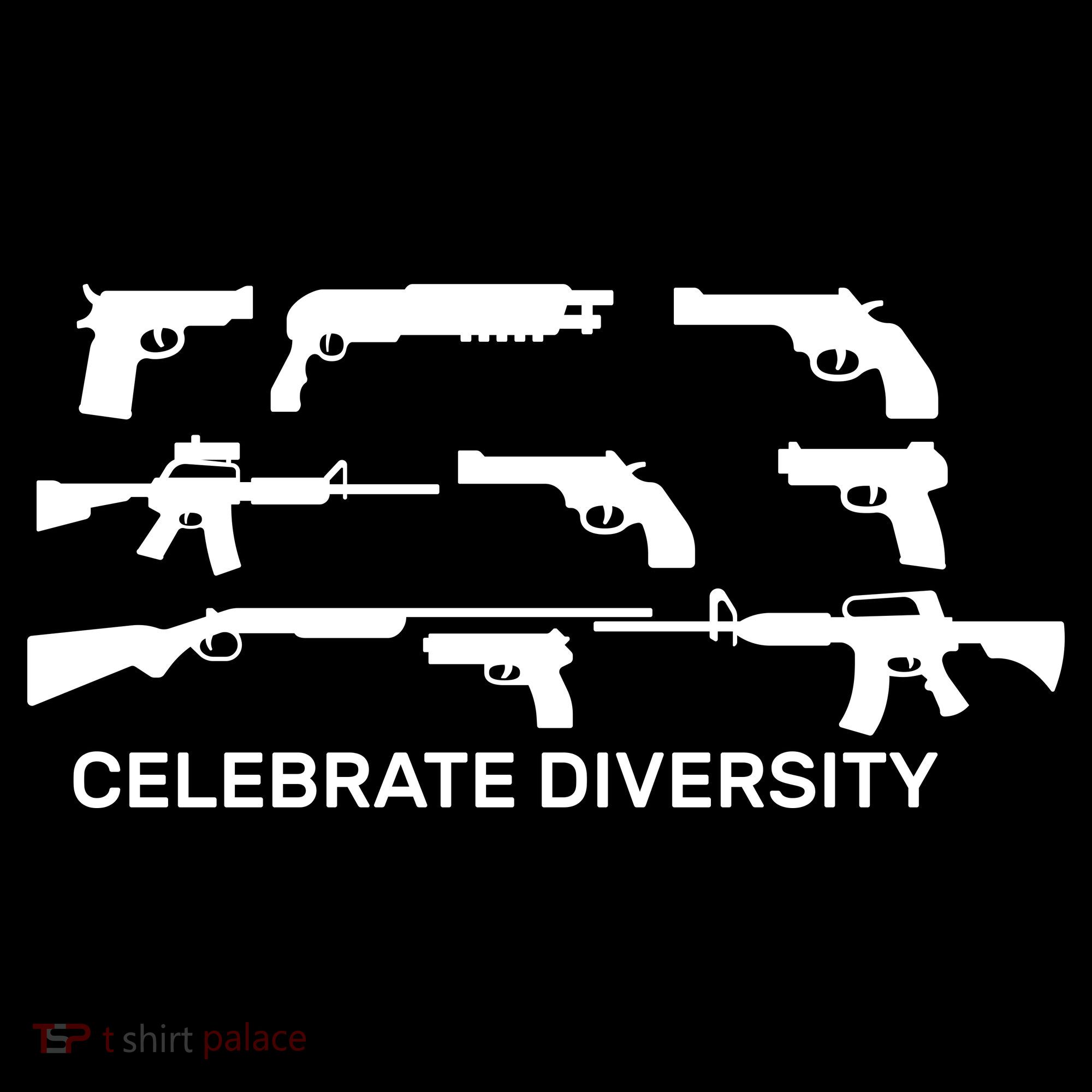 Celebrate Diversity Guns Kids T-Shirt