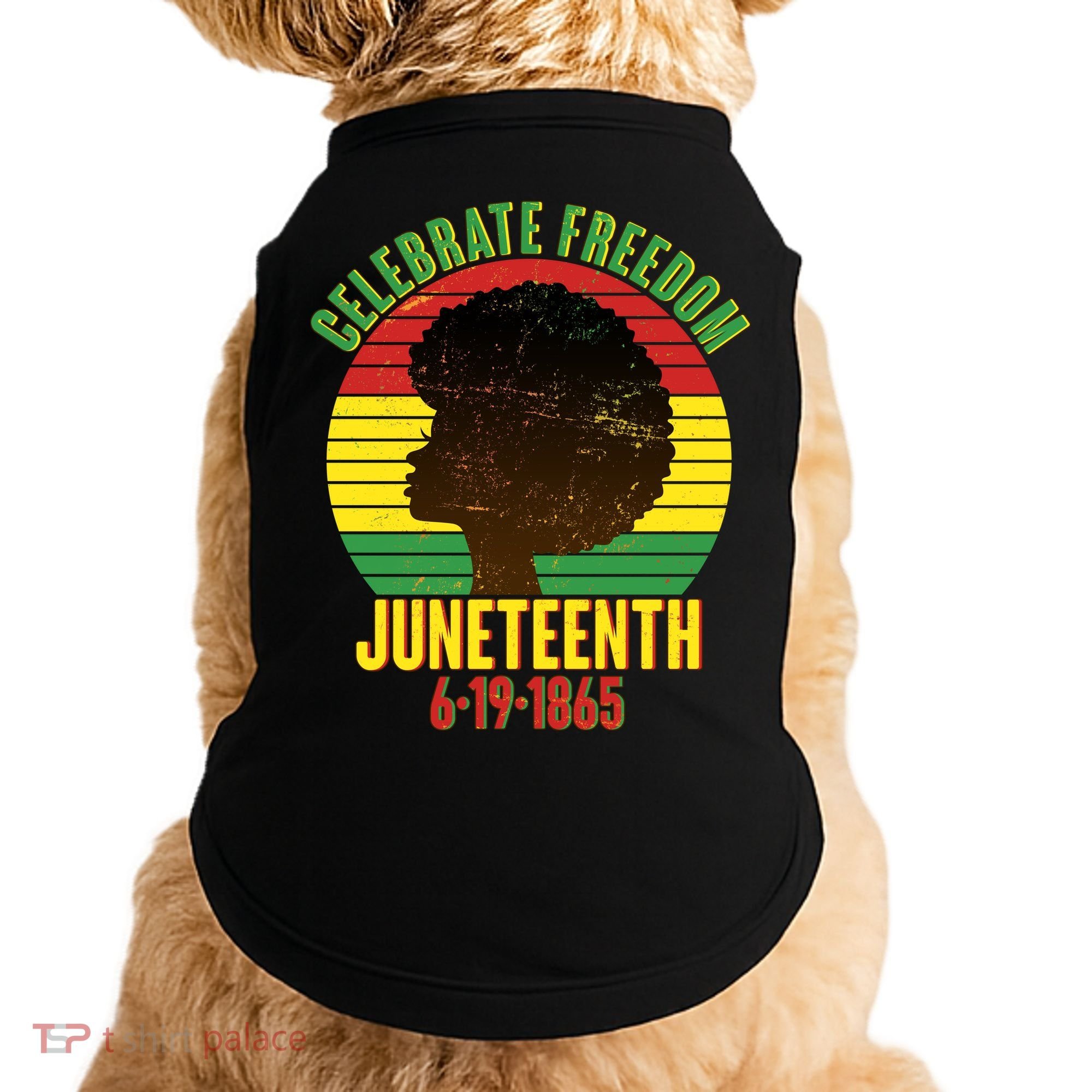 Celebrate Freedom Juneteenth 6-19-1865 Doggie Tank