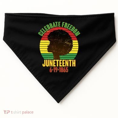 Celebrate Freedom Juneteenth 6-19-1865 USA-Made Doggie Bandana