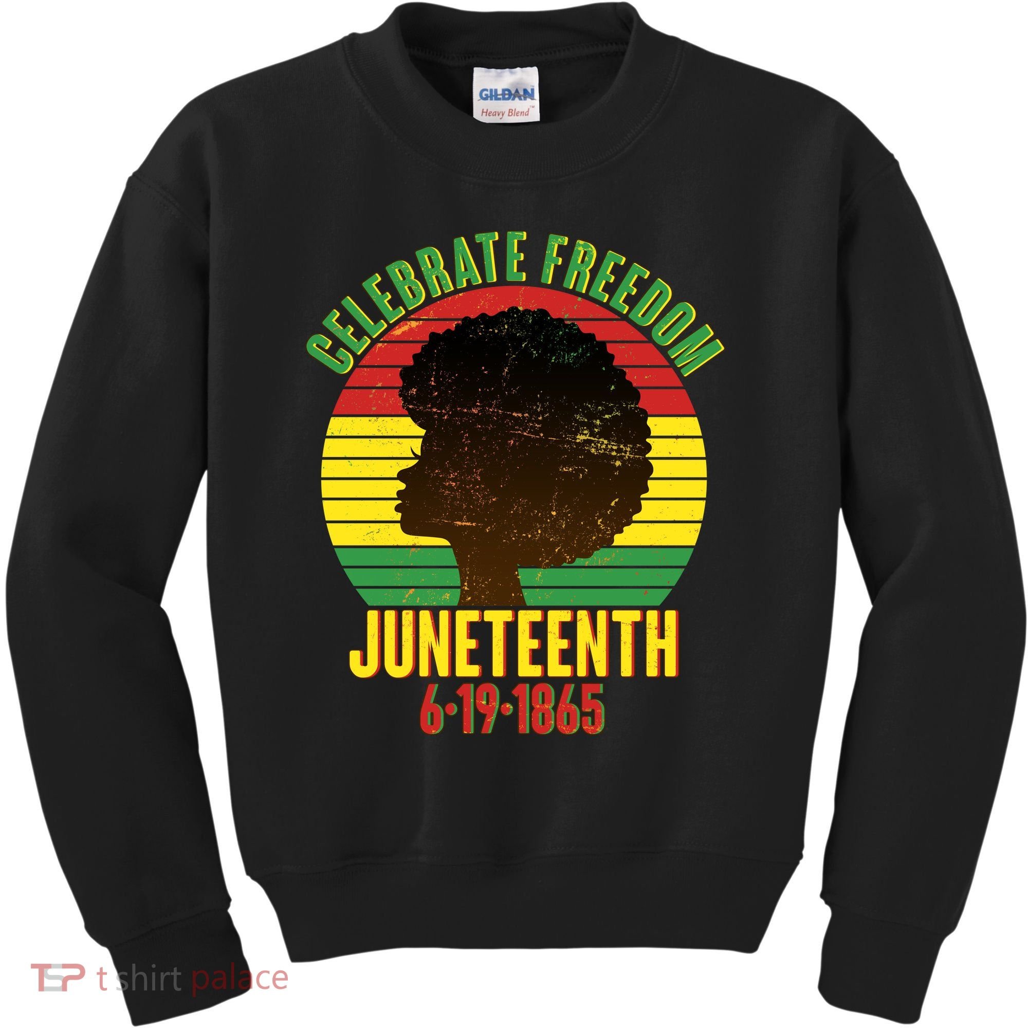 Celebrate Freedom Juneteenth 6-19-1865 Kids Sweatshirt