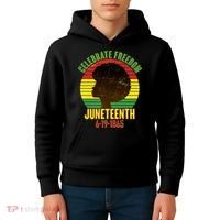 Celebrate Freedom Juneteenth 6-19-1865 Kids Hoodie thumb 4