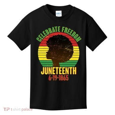 Celebrate Freedom Juneteenth 6-19-1865 Kids T-Shirt
