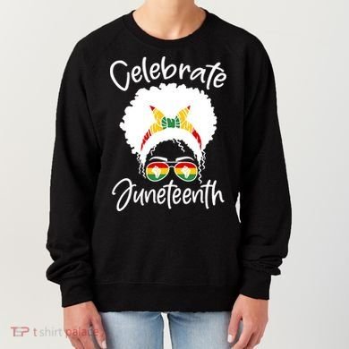 Celebrate Juneteenth Afro Bandana Traditional Colors Women's Sweatshirt