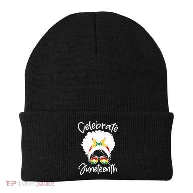 Celebrate Juneteenth Afro Bandana Traditional Colors Beanie
