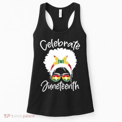 Celebrate Juneteenth Afro Bandana Traditional Colors Women's Tank Top