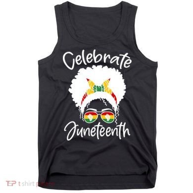 Celebrate Juneteenth Afro Bandana Traditional Colors Tank Top