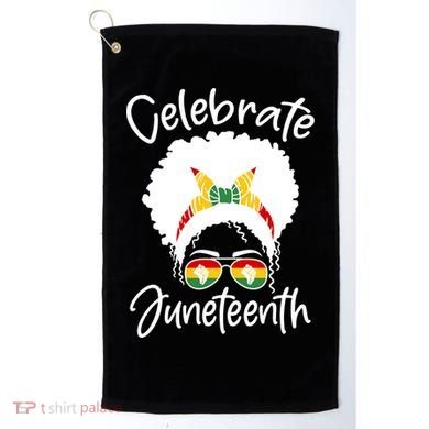 Celebrate Juneteenth Afro Bandana Traditional Colors Golf Towel