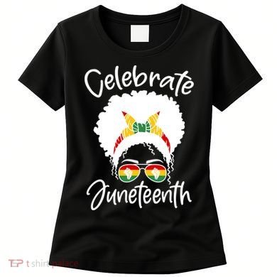 Celebrate Juneteenth Afro Bandana Traditional Colors Women's T-Shirt